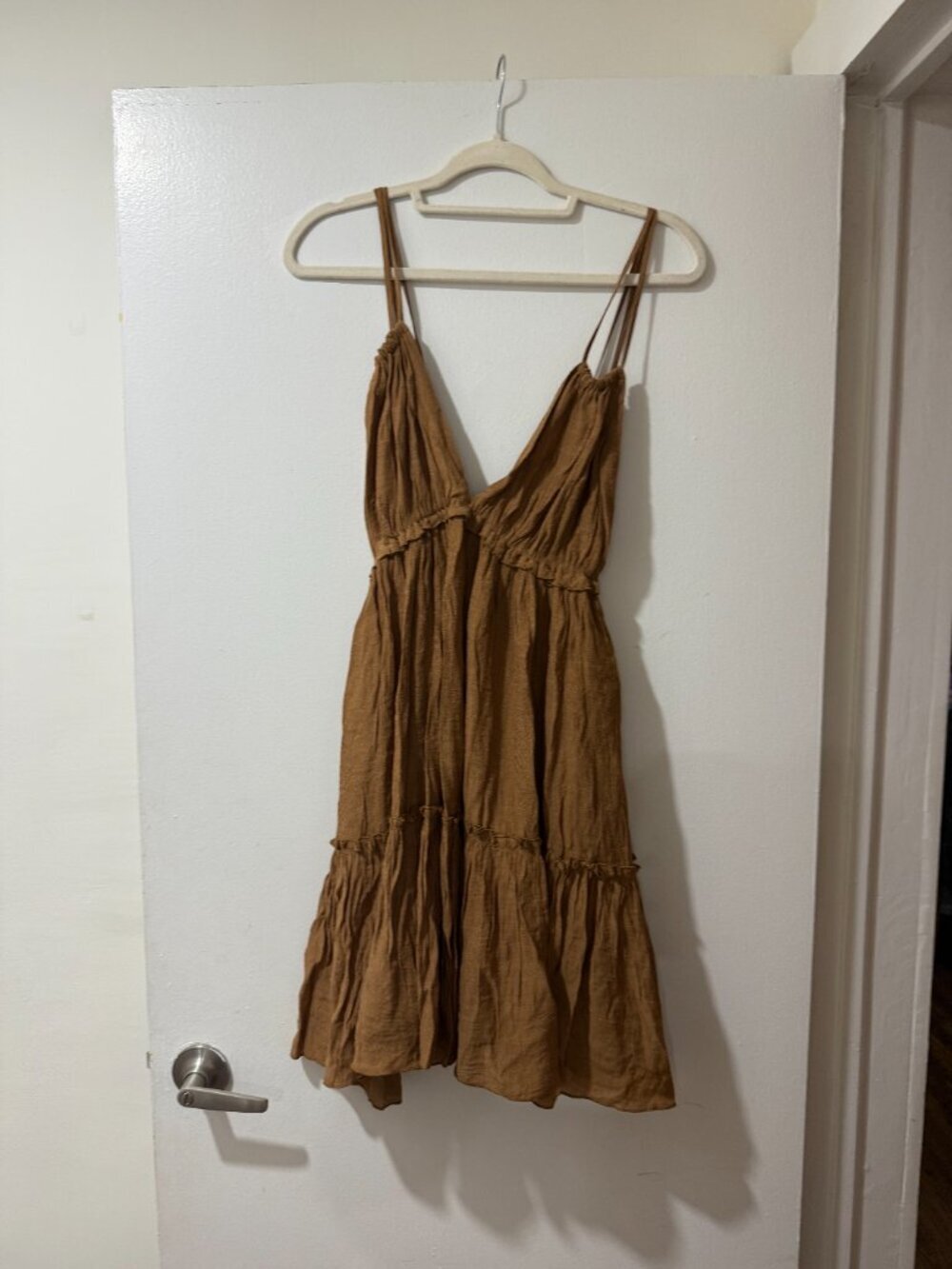 VICI Tiered Mini Dress — Brown | Size L | 🤎 - Picture 2 of 9